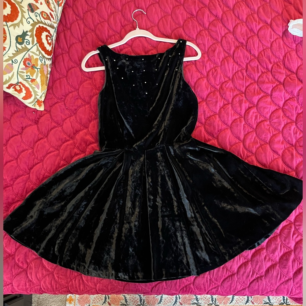 Vintage Eileen West Sz 6 Velvet Mini Dress
